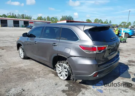 2016 Toyota Highlander Le V6 z USA, uszkodzony, nr VIN 5TDBKRFH6GS255859
